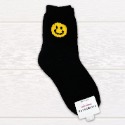 【軟綿綿長襪】韓國 正韓 笑臉 花朵 長襪 中筒襪 襪子 晚安襪 保暖 kiss socks 絨毛 睡眠襪-規格圖2