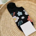 【花花小兔短襪】兔子 花花 短襪 隱形襪 可愛 韓國 東大門 少女 女襪-規格圖4