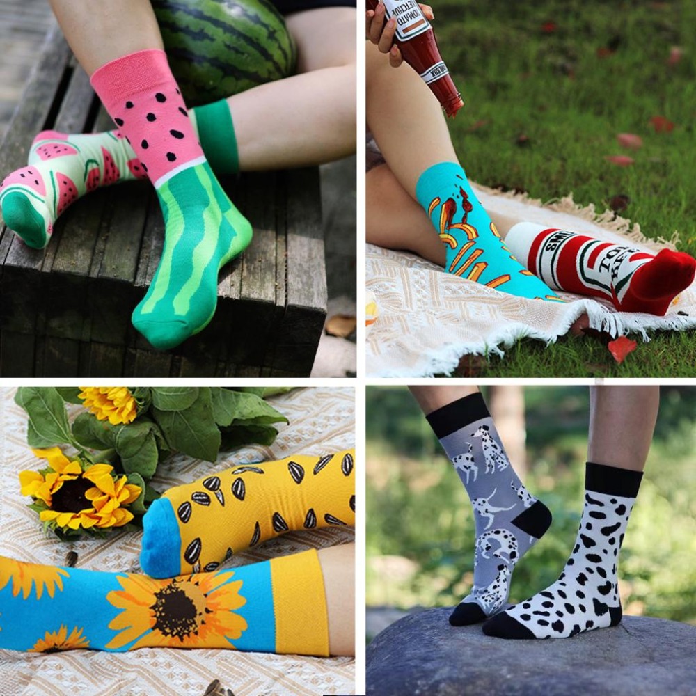 【大人款不對稱長襪1】長襪 不對稱 造型 動物 神秘 襪子 女襪 男襪 百搭 休閒 搞怪-細節圖7