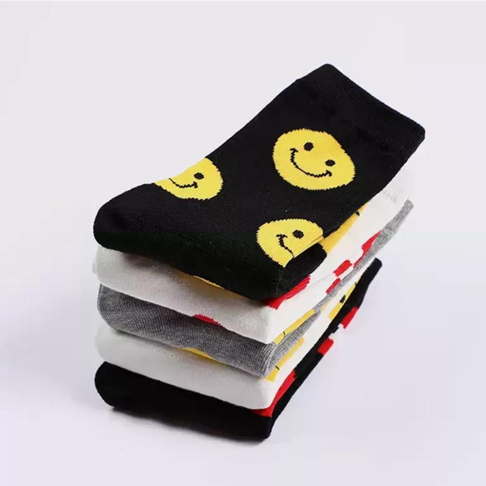 【滿版長襪】正韓 韓國 長襪 愛心眼睛 笑臉 微笑 中筒襪 襪子 女襪 男襪 可愛 百搭 休閒-細節圖4