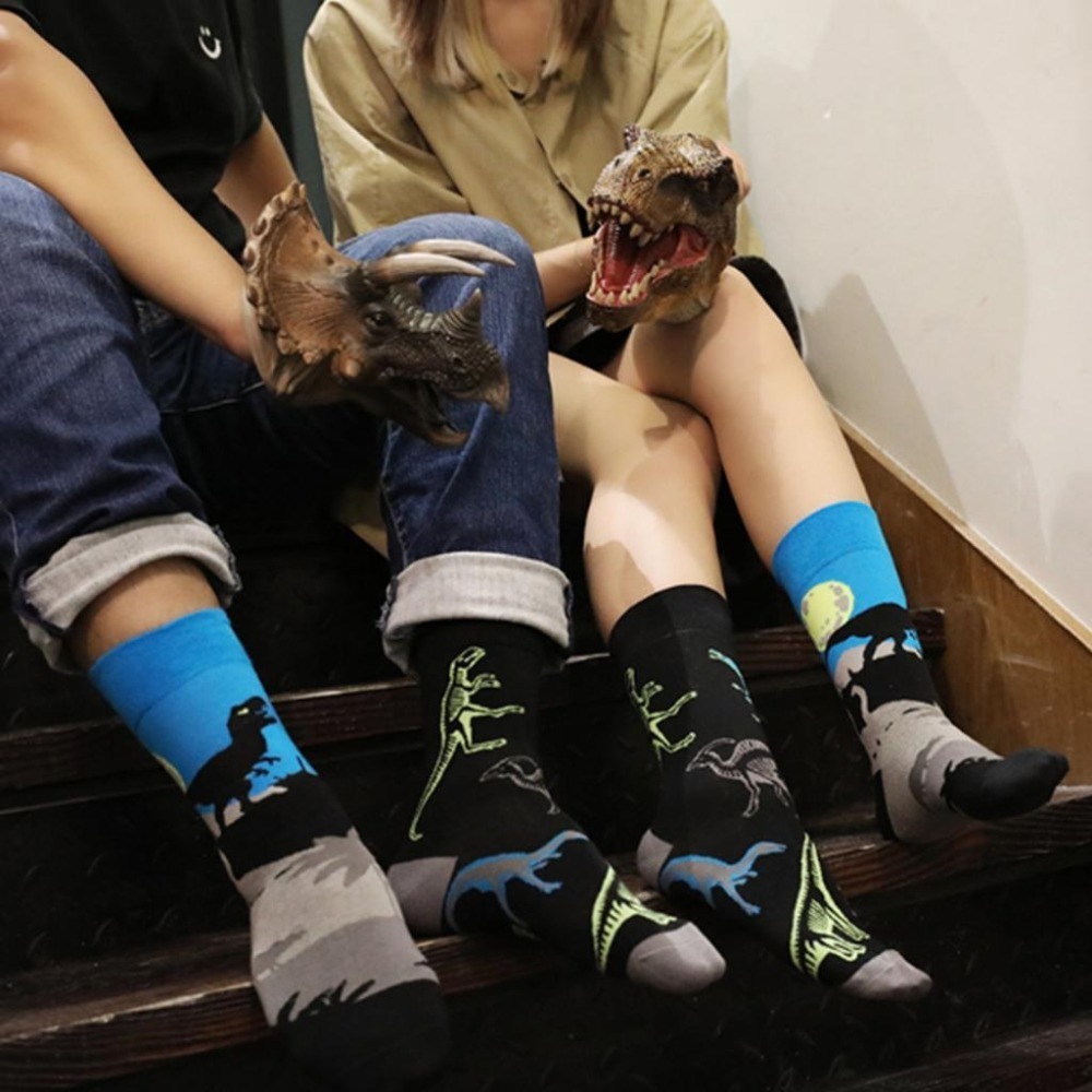 【大人款不對稱長襪2】長襪 不對稱 造型 動物 神秘 襪子 女襪 男襪 百搭 休閒 搞怪-細節圖2