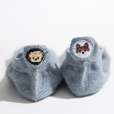 【後跟狗狗刺繡短襪】短襪 不對稱 純色 動物 純棉 隱形襪 船襪 襪子 刺繡 女襪 淺口 日系-規格圖8