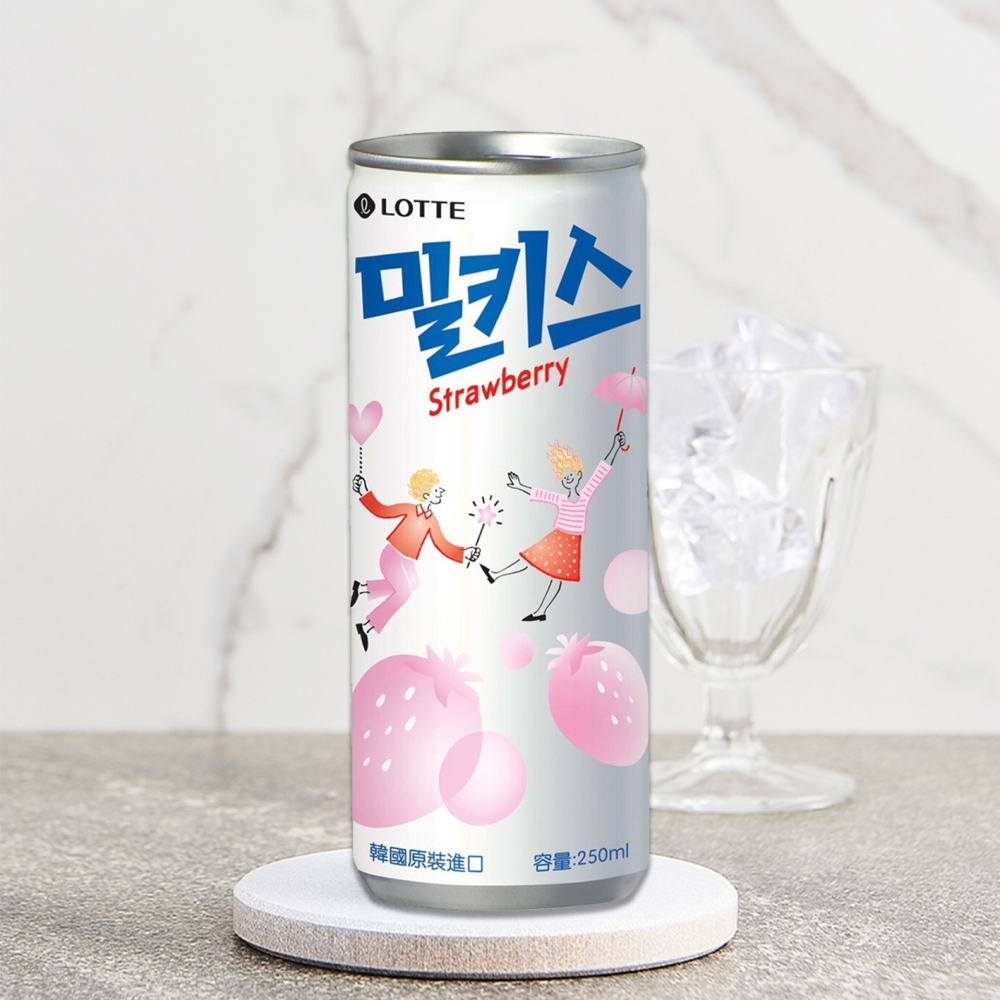 韓國 樂天 lotte 優格風味碳酸飲 原味 草莓風味 碳酸飲料 汽水 250ml-細節圖5