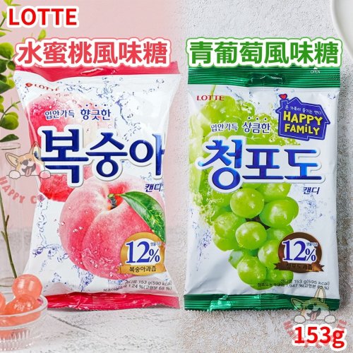 韓國 樂天 LOTTE 青葡萄風味糖 水蜜桃風味糖 糖果 葡萄 青葡萄 153g