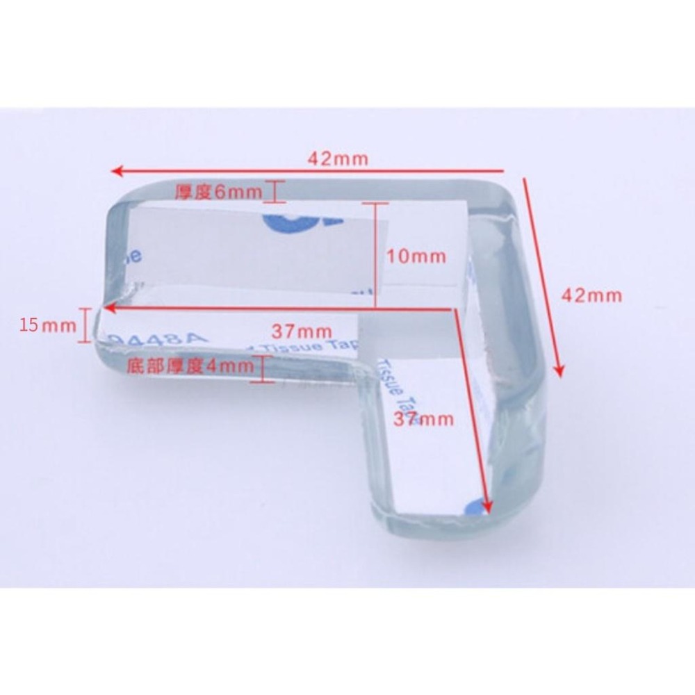 L型防撞角 防護角 安全角 矽膠 加大加厚款 3M雙面膠 防撞條 透明 防撞-細節圖4