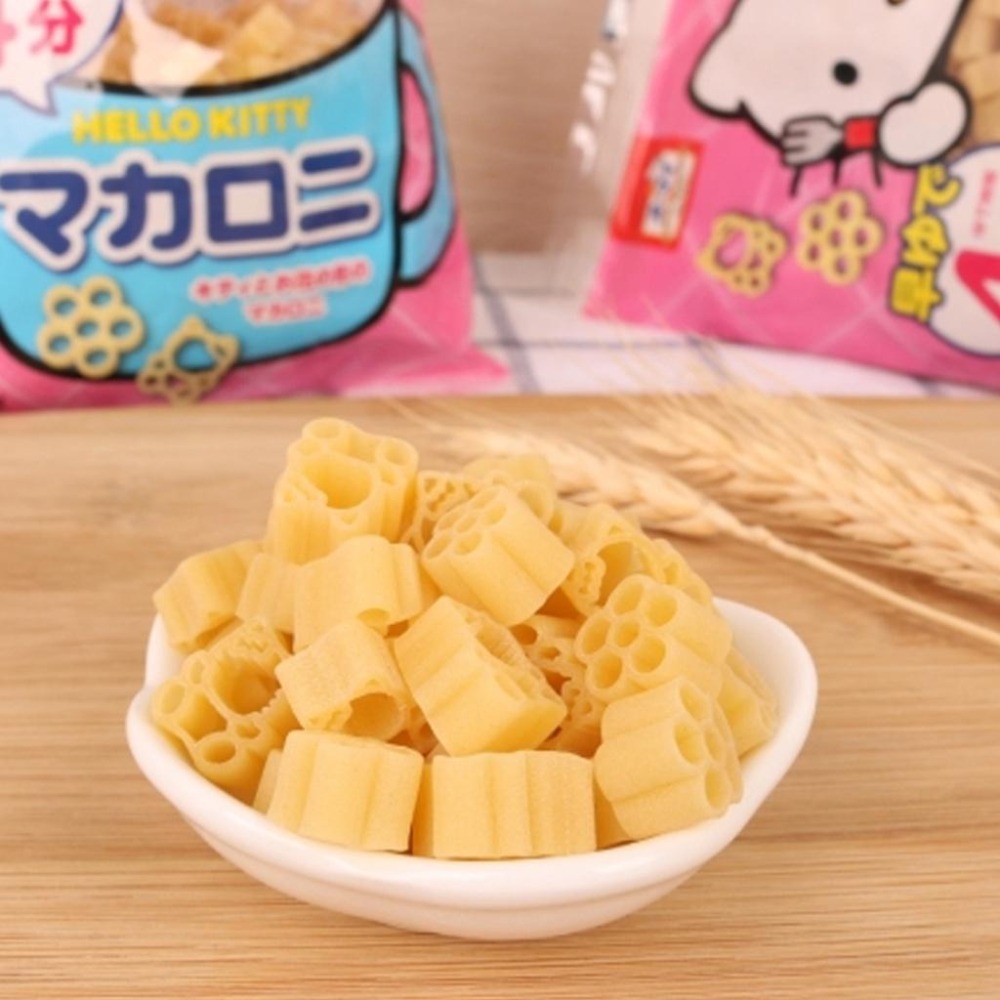日本 Hello Kitty 通心麵 卡通通心麵 通心粉 義大利麵 造型麵 日本製 120g-細節圖2