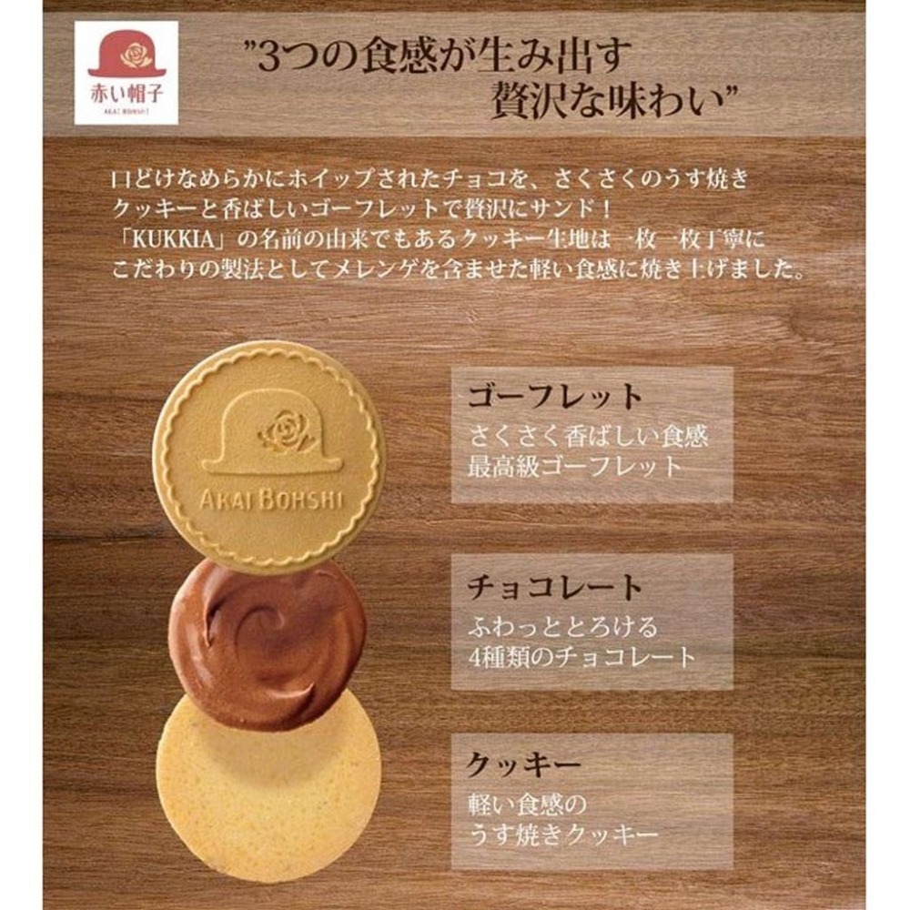 日本 紅帽子 法蘭酥 禮盒 綜合 牛奶 抹茶 草莓 巧克力 赤帽子 高帽子 盒裝 袋裝 12枚 20枚 24枚 32枚-細節圖2