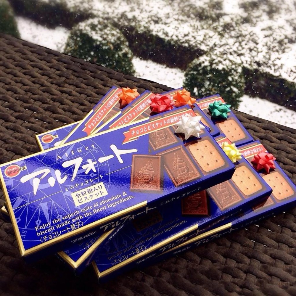 日本 北日本 Alfort Bourbon 帆船巧克力餅乾 原味 苦巧克力 草莓 栗子 牛奶 香草-細節圖2