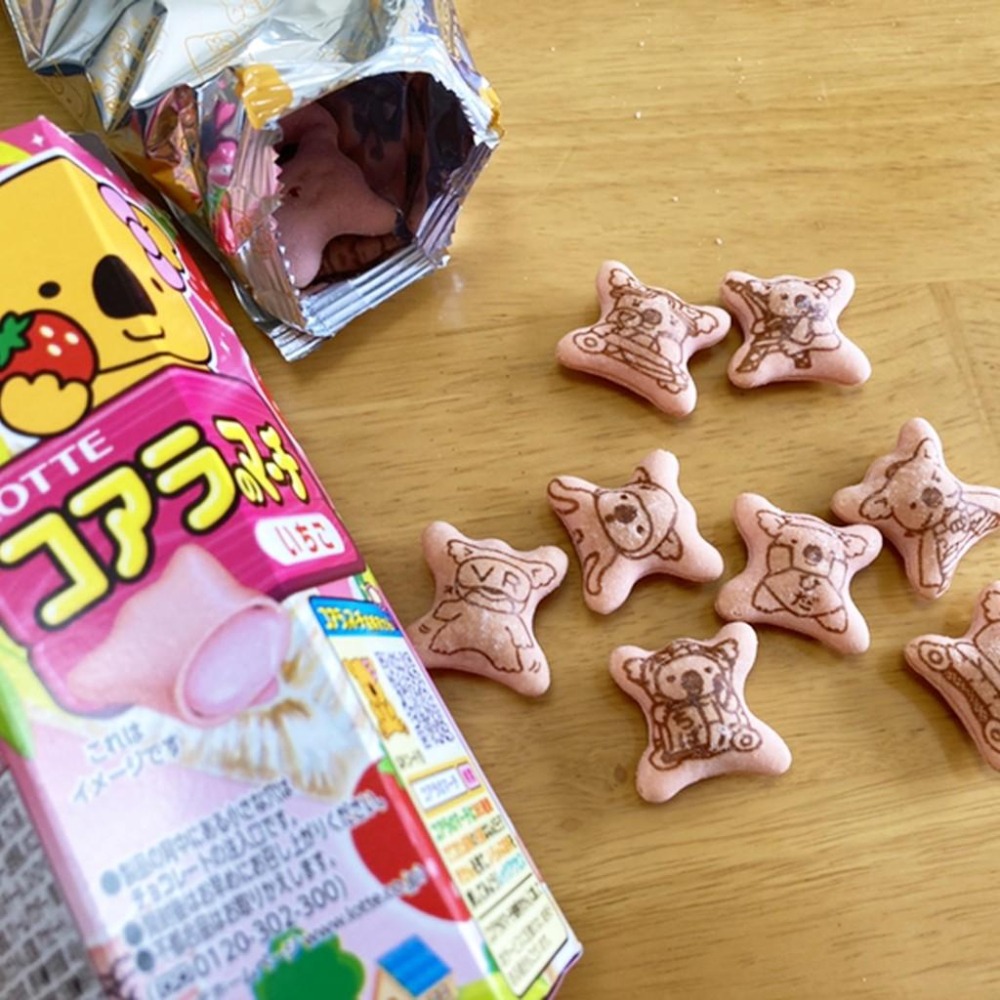 日本樂天 小熊餅乾 夾心餅乾 巧克力 草莓 牛奶 濃黑巧克力 煉乳 小盒 37g 家庭 195g-細節圖4