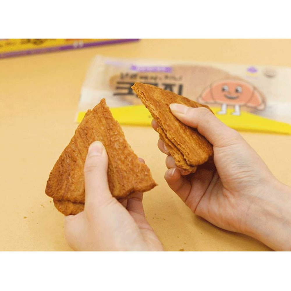 韓國 GINI F&S 香甜酥脆 扁可頌 牛角麵包 可頌 牛角 餅乾 20g-細節圖5