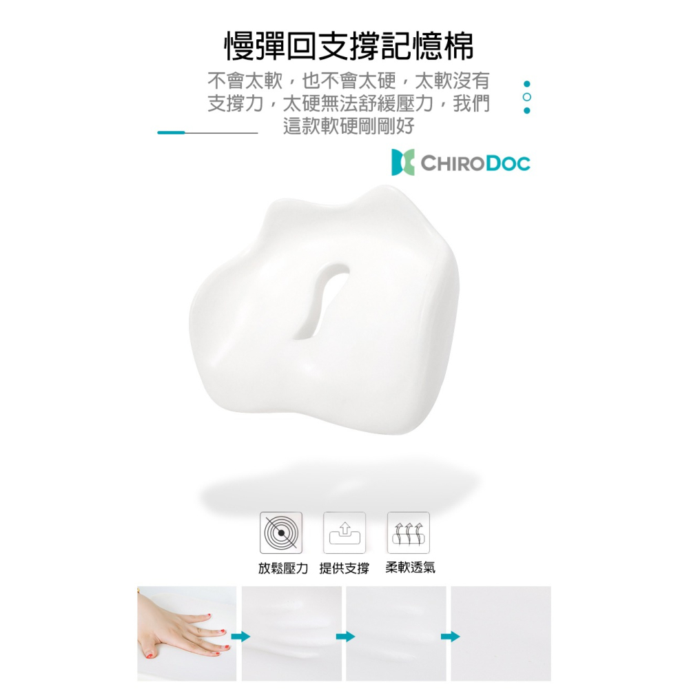 【原廠正品】ChiroDoc涼爽透氣記憶棉坐墊—中空坐墊通風透氣3D網眼布料人體工學設計矯正坐姿舒緩尾椎痛坐骨痛下背痛-細節圖2