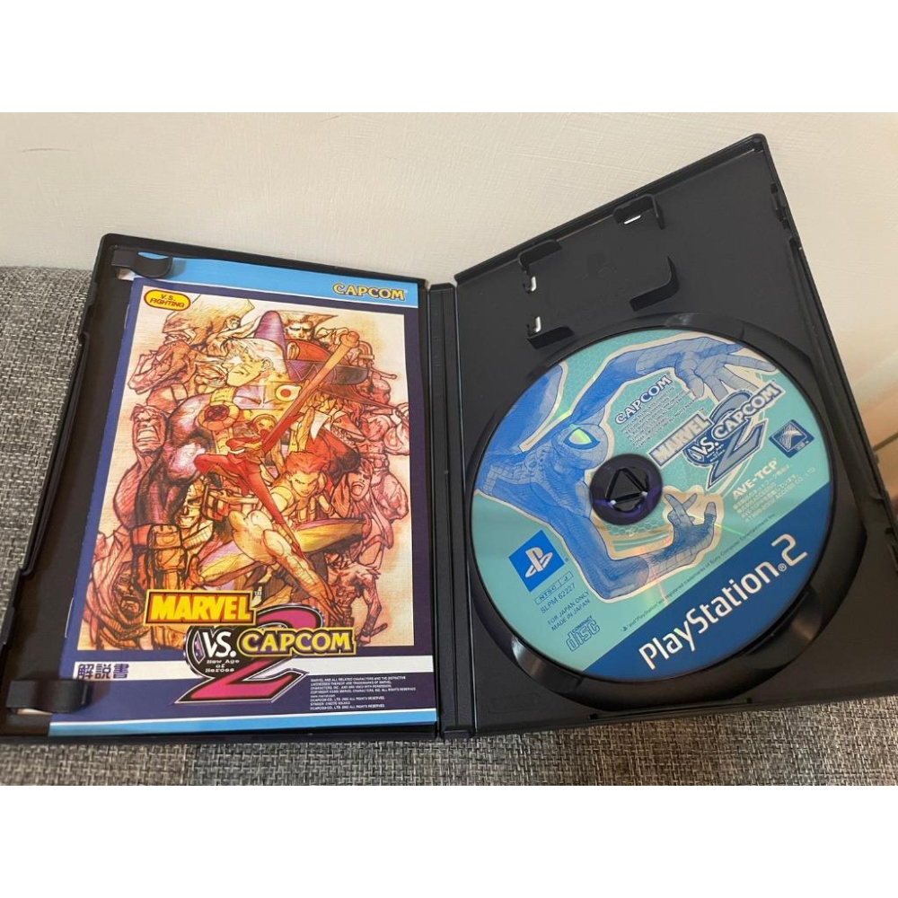[山姆玩具城] 曼威對卡普空2 英雄們的新世紀 PS2 遊戲光碟 快打旋風 X戰警 二手-細節圖3