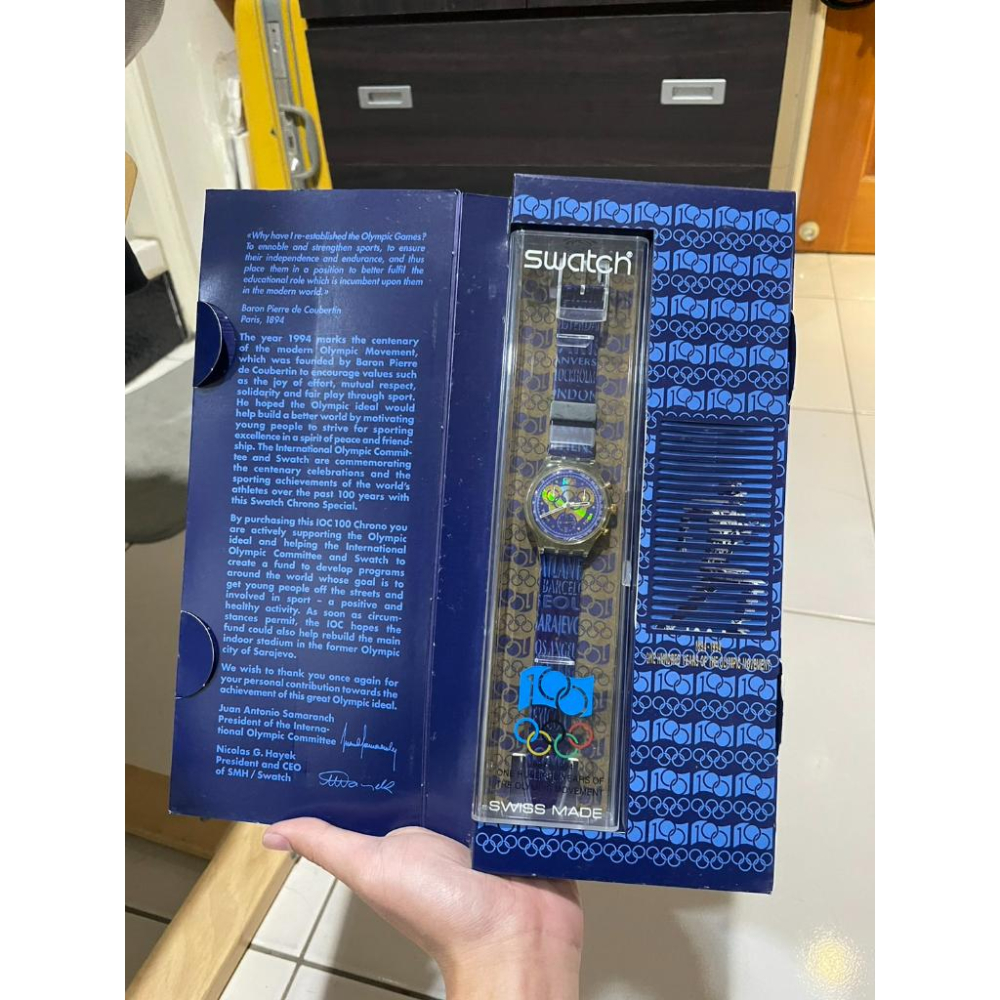 [山姆鐘錶] SWATCH 限量版手錶 100百年紀念 奧運紀念錶-細節圖4