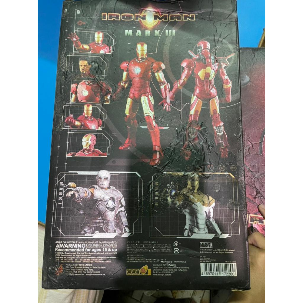 [山姆玩具城] 鋼鐵人 Hot Toys 馬克3 MMS75 1/6 模型公仔擺設 盒況不佳-細節圖3
