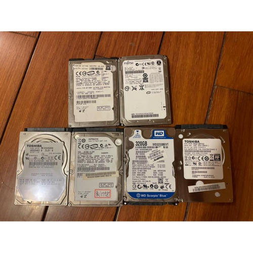 6顆硬碟 4顆320G 2顆160G 硬碟機械碟 可正常讀取