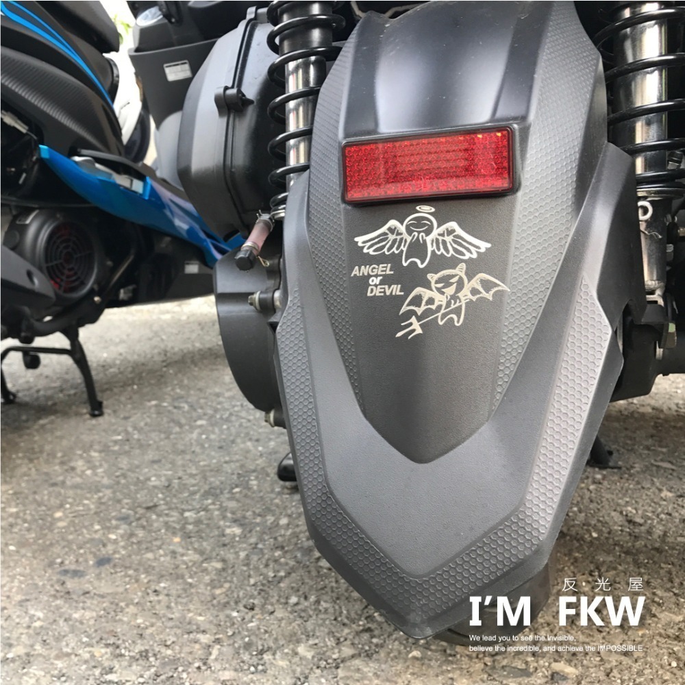 天使惡魔 天使魔王 Angel or Devil 機車反光貼紙 反光貼紙 DRG MMBCU MANY 反光屋FKW-細節圖2