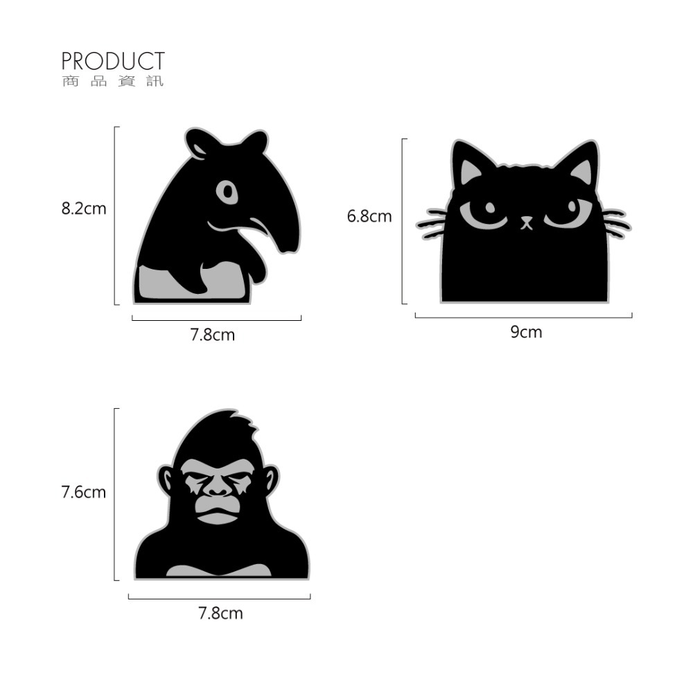 反光屋FKW 馬來貘 猩猩 貓咪 黑貓 3M 車貼 半身 反光貼紙 防水車貼 機車貼紙 汽車貼紙 前擋貼 後檔貼 車身貼-細節圖5