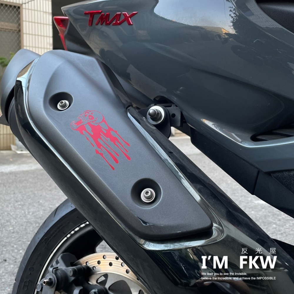 反光屋FKW 鮮血系列 反光貼紙 車貼 血手掌 血漬 骷髏 笑臉 惡魔 台灣製造 JETSR DRG 勁戰六代 通用-細節圖3