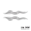 反光屋FKW 3M反光貼紙 火焰 漩渦 塗鴉 雲 漸層 1份包含左右邊 對貼 機車貼紙 防水車貼 燈眉 扶手 前叉 通用-規格圖8