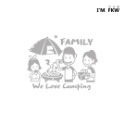 反光屋FKW 露營 烤肉 出遊趣 反光貼紙 Family 汽車貼紙 家人 家庭貼紙 防水貼紙 後擋風玻璃貼紙 現貨 獨家-規格圖4