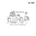 反光屋FKW 露營 烤肉 出遊趣 反光貼紙 Family 汽車貼紙 家人 家庭貼紙 防水貼紙 後擋風玻璃貼紙 現貨 獨家-規格圖4