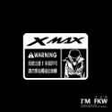 反光屋FKW AUGUR AUGUR155 YAMAHA 車型警告貼 車貼 警告貼 反光貼紙 透明底設計 光滑平面貼飾-規格圖6