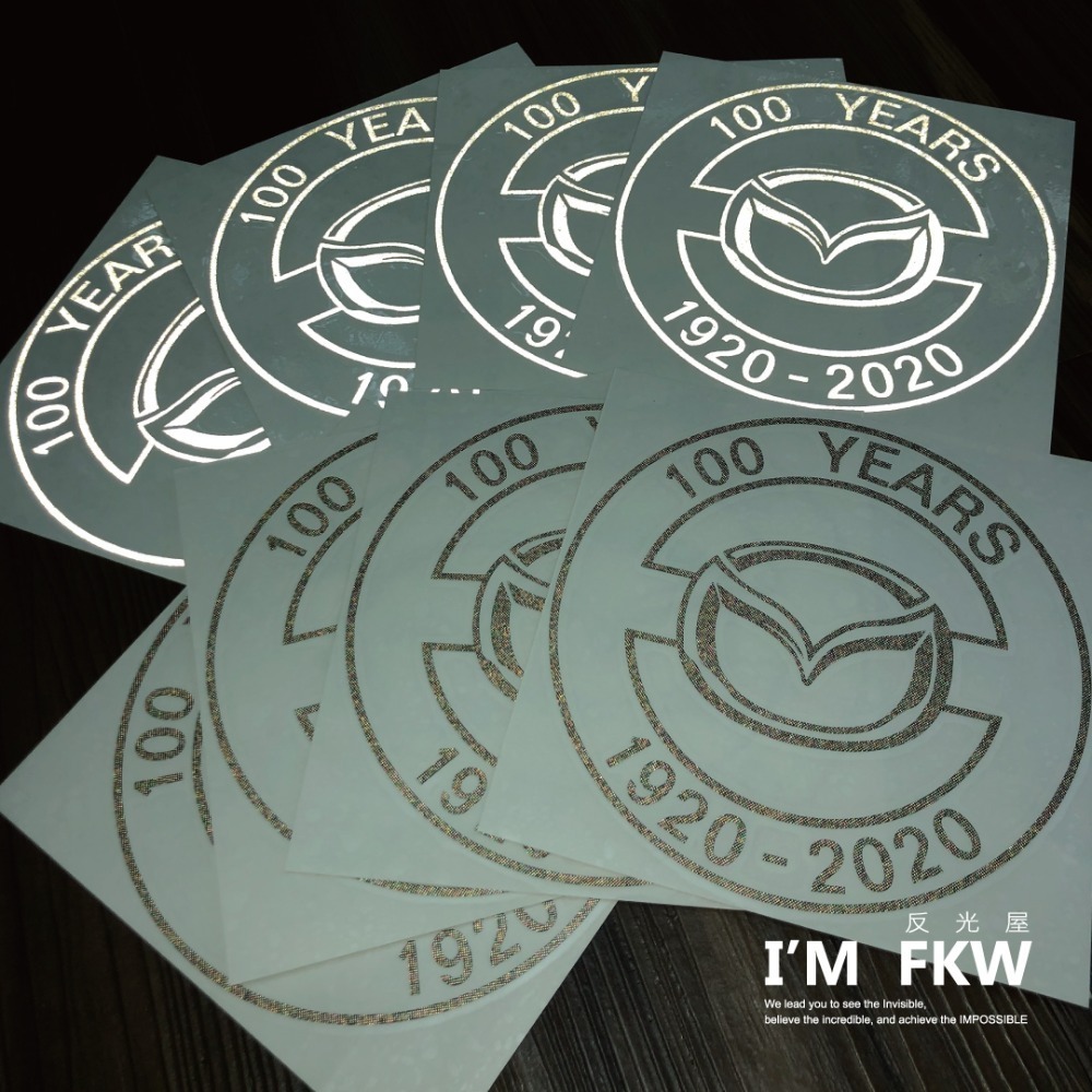 反光屋FKW CX3 CX5 mazda3 CX30 通用 3M MAZDA 100週年 客製化 反光貼紙 車貼 防水貼-細節圖3