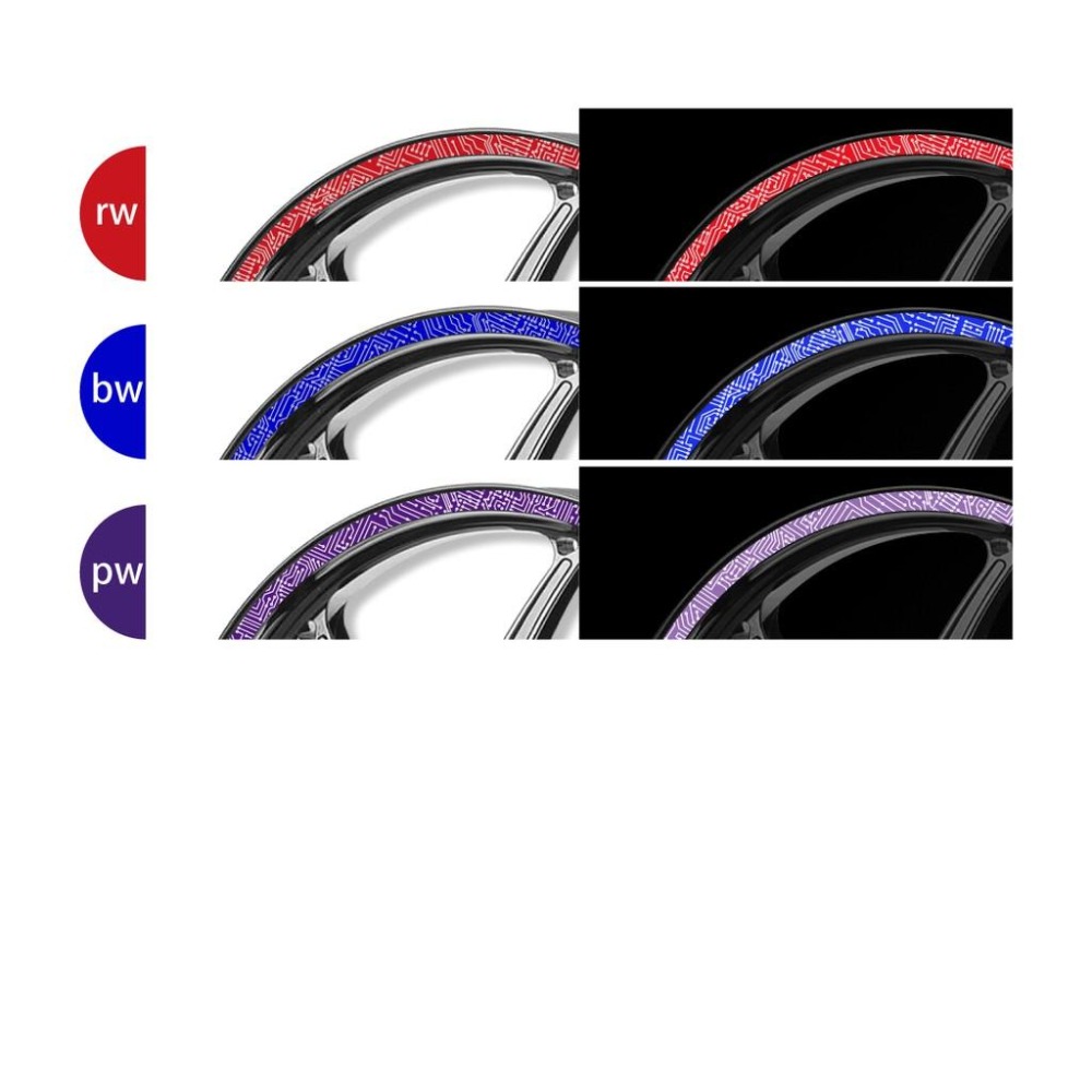 反光屋FKW 17 18 19吋 電路板 3M反光輪框貼紙 輪圈貼紙 GSXS NINJA GSX R15 CBR 通用-細節圖3
