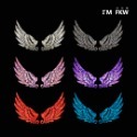 反光屋FKW 翅膀 羽翼 鑽石紋 反光貼紙 精靈天使惡魔 高亮度防水耐曬 簍空無底高質感  妖精 機車汽車重機車隊貼紙-規格圖11