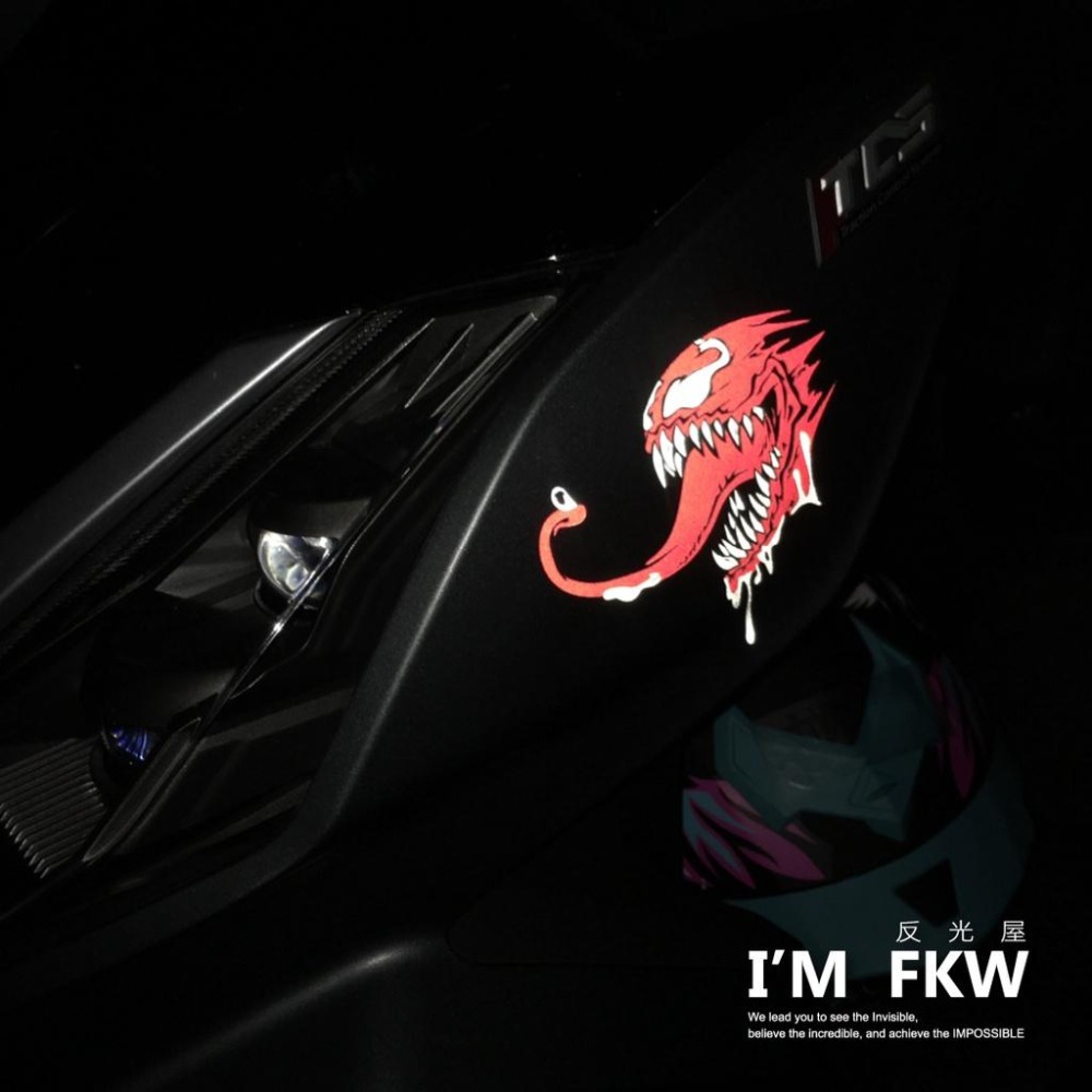 反光屋FKW 血蜘蛛 猛毒2 VENOM 兩種圖款組合選擇 反光貼紙 機車貼紙 汽車貼紙 重機 防水車貼 轉印貼紙-細節圖3