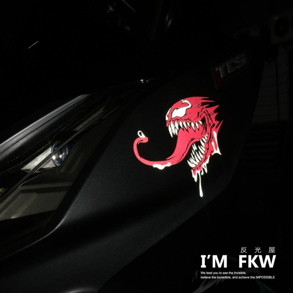 反光屋FKW 血蜘蛛 猛毒2 VENOM 兩種圖款組合選擇 反光貼紙 機車貼紙 汽車貼紙 重機 防水車貼 轉印貼紙-細節圖4