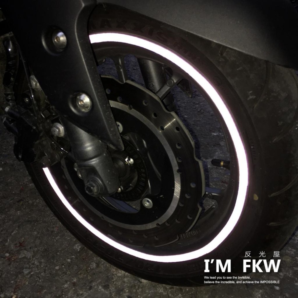 反光屋FKW FORCE 2.0 AUGUR 通用 13吋反光輪框貼+爪貼 YAMAHA 一車份 反光貼紙 防水耐曬-細節圖4