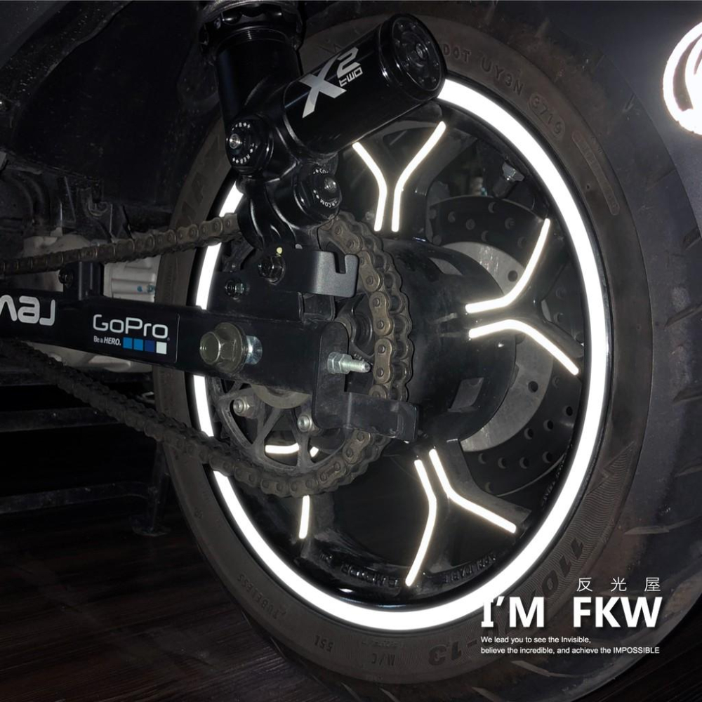 反光屋FKW ai1 ai-1 sport 反光爪貼+反光輪框貼紙 1車份 13色可選 aeon 防水車貼 電動車-細節圖3