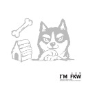 反光屋FKW 柴犬 哈士奇 貓咪寵物反光貼紙 組合優惠汽車貼紙 防水貼 檔風玻璃車窗車身貼紙 DIY 超可愛 可剪開貼飾-規格圖9
