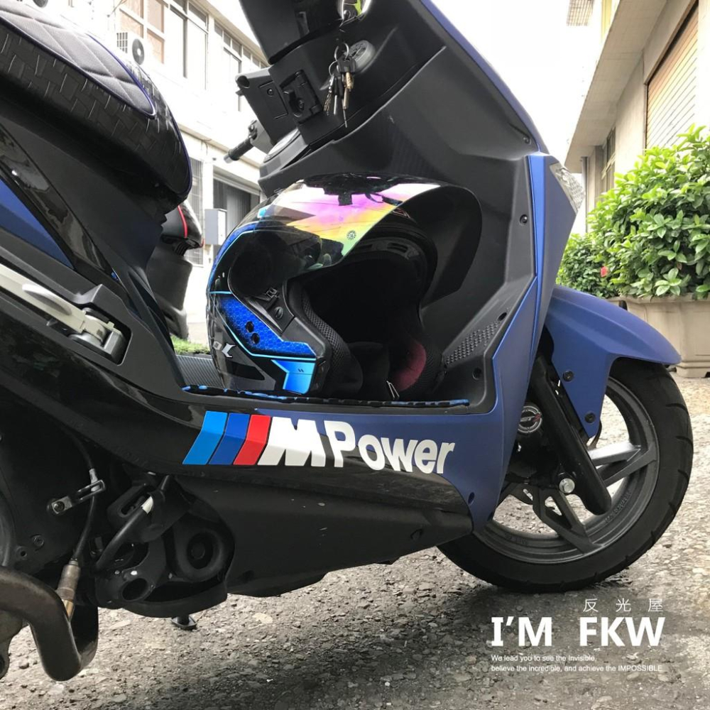 反光屋FKW Mpower M系列 BMW 寶馬 德國 三色標誌 3M反光貼紙 車貼 防水高亮度反光 M power-細節圖2