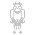 反光屋FKW 長形動物 文青熊貓 哈囉羊 拳王牛 背包兔 3M反光貼紙 機車汽車貼紙 防水貼紙 可愛有趣 可客製化訂做-規格圖9