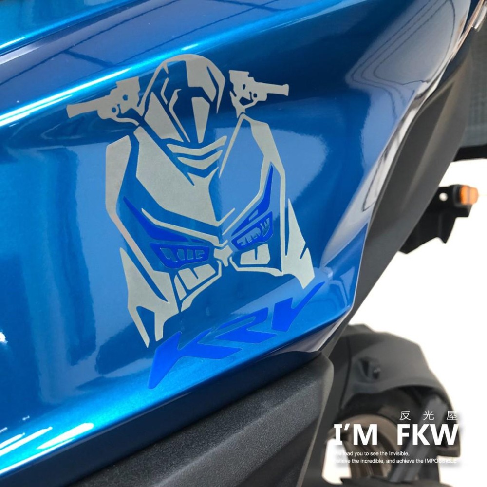 反光屋FKW KRV KRV180 KYMCO 光陽 小AK 通用 機車車型反光貼紙 防水車貼 反光貼紙 車身貼紙-細節圖2