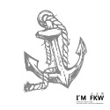 反光屋FKW 船錨 海錨 反光貼紙 海軍 水手 設計師手繪 車貼 機車汽車重機車隊貼紙 防水防曬高亮度 車身前擋土除改造-規格圖5