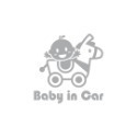 反光屋FKW BABY IN CAR 男嬰 女嬰 嬰兒 貓咪 娃娃車 汽車車身車窗貼紙 反光貼紙 透明底 汽車防水貼紙-規格圖7