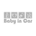 反光屋FKW BABY IN CAR 男嬰 女嬰 嬰兒 貓咪 娃娃車 汽車車身車窗貼紙 反光貼紙 透明底 汽車防水貼紙-規格圖7