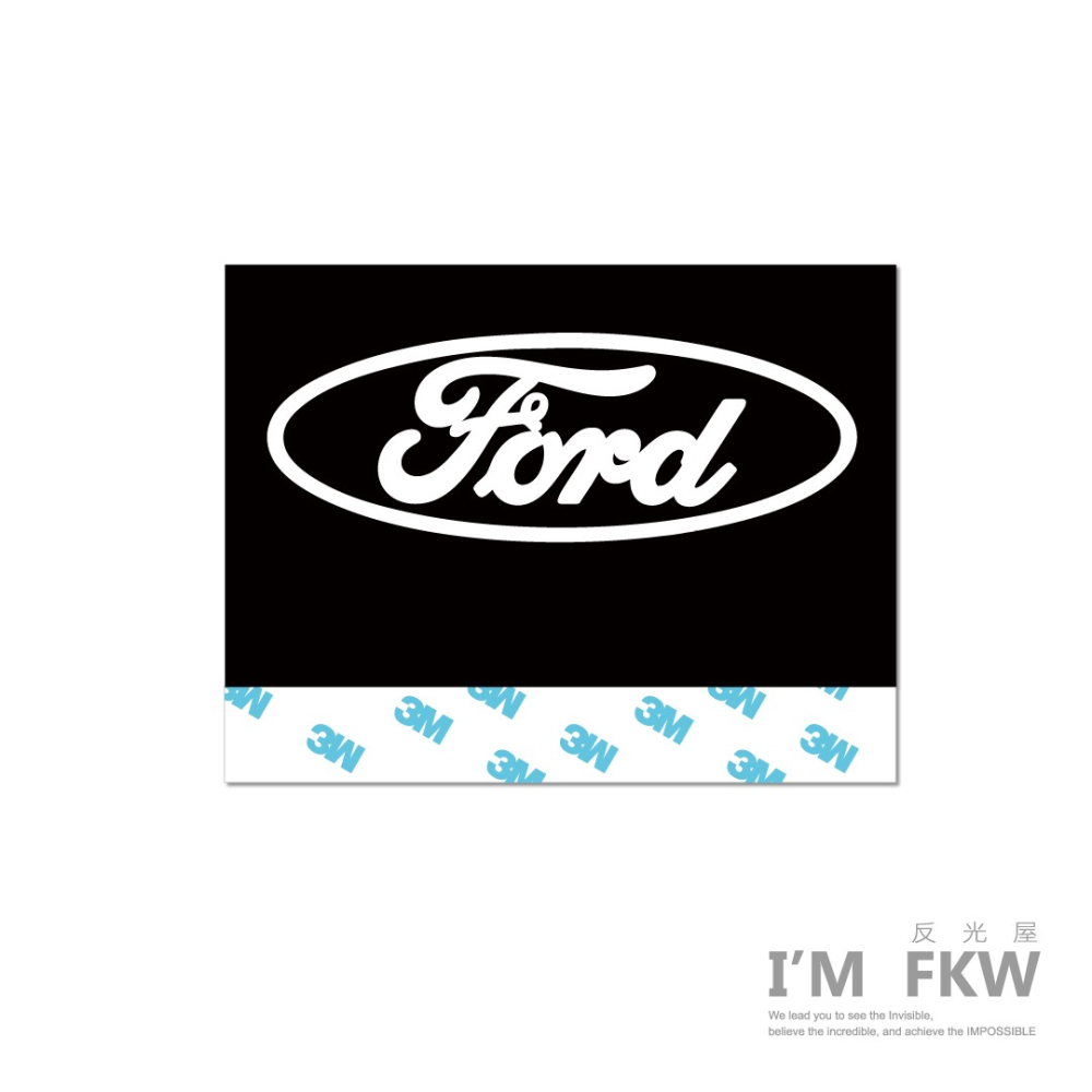 反光屋FKW FORD MUSTANG FOCUS ST KUGA ECOSPORT 通用 汽車反光水洗標 夾標 水洗標-細節圖2