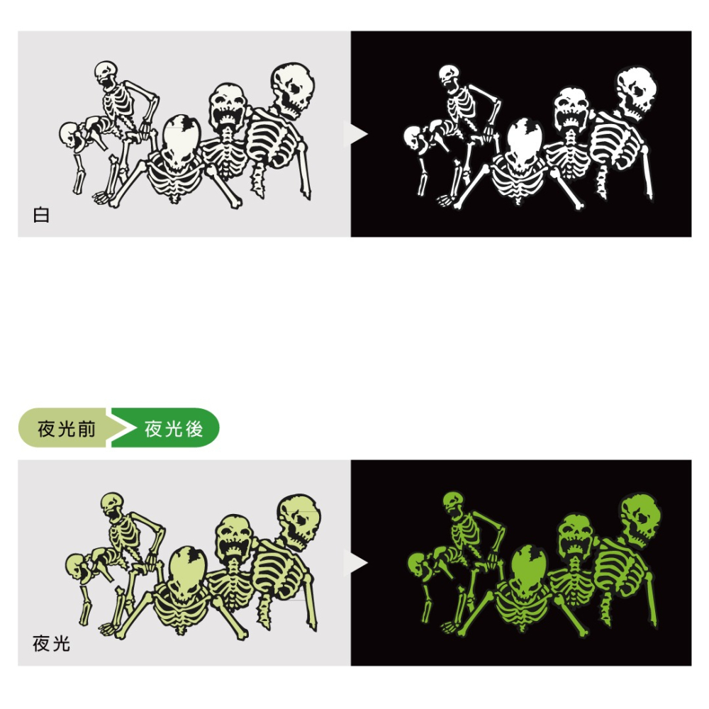 反光屋FKW 骷髏 凍結世界 萬聖節 骨頭  反光貼紙 高亮度防水耐曬 個性化 機車汽車重機貼飾 車身改造-細節圖4
