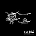 反光屋FKW 武士刀 武士魂 武士 組合 日本風 日式 高亮度防水耐曬 機車汽車重機貼紙 車身車側安全帽後土除改造-規格圖10
