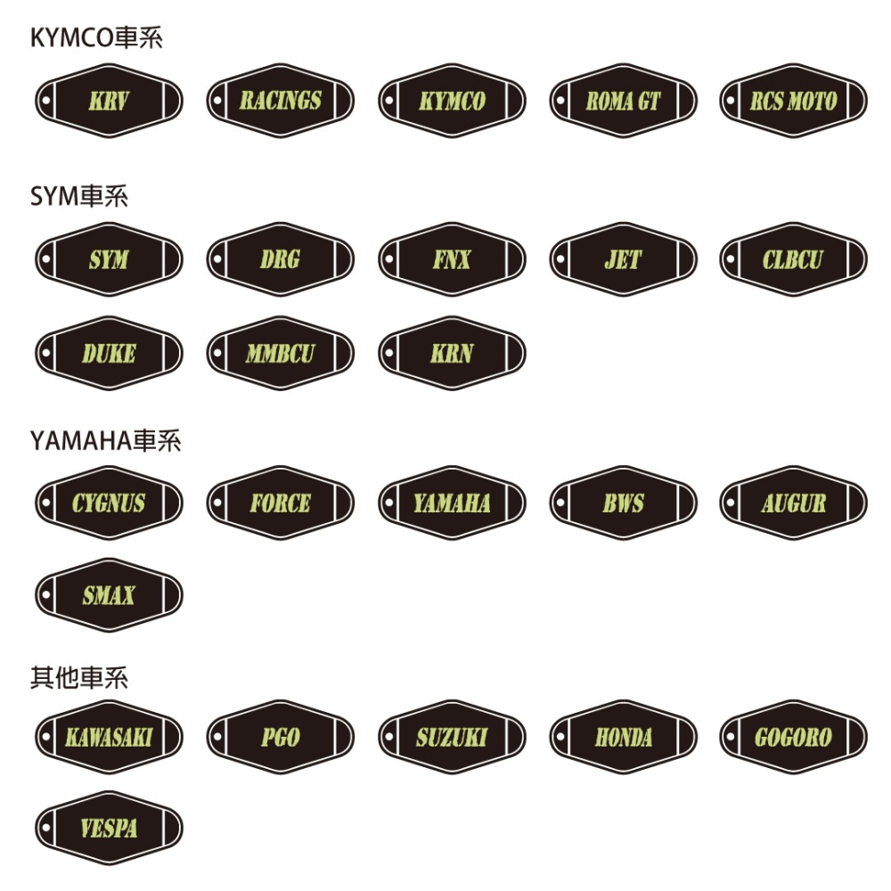 反光屋FKW ROMA GT KRV RCS MOTO 雷霆S KYMCO 夜光勾扣鑰匙圈 鑰匙圈 吊飾 掛件-細節圖3