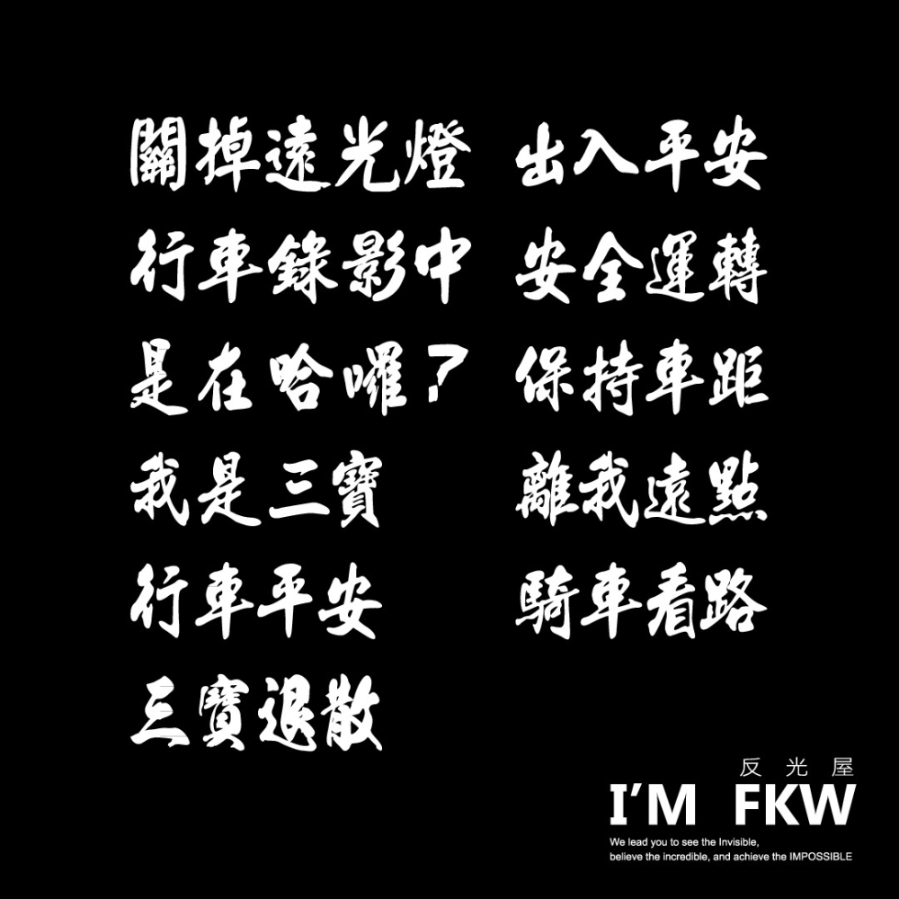 反光屋FKW 三寶退散 三寶 馬路三寶 我是三寶 車貼 反光貼紙 機車貼紙 汽車貼紙 防水車貼 尺寸顏色可客製化訂做-細節圖3