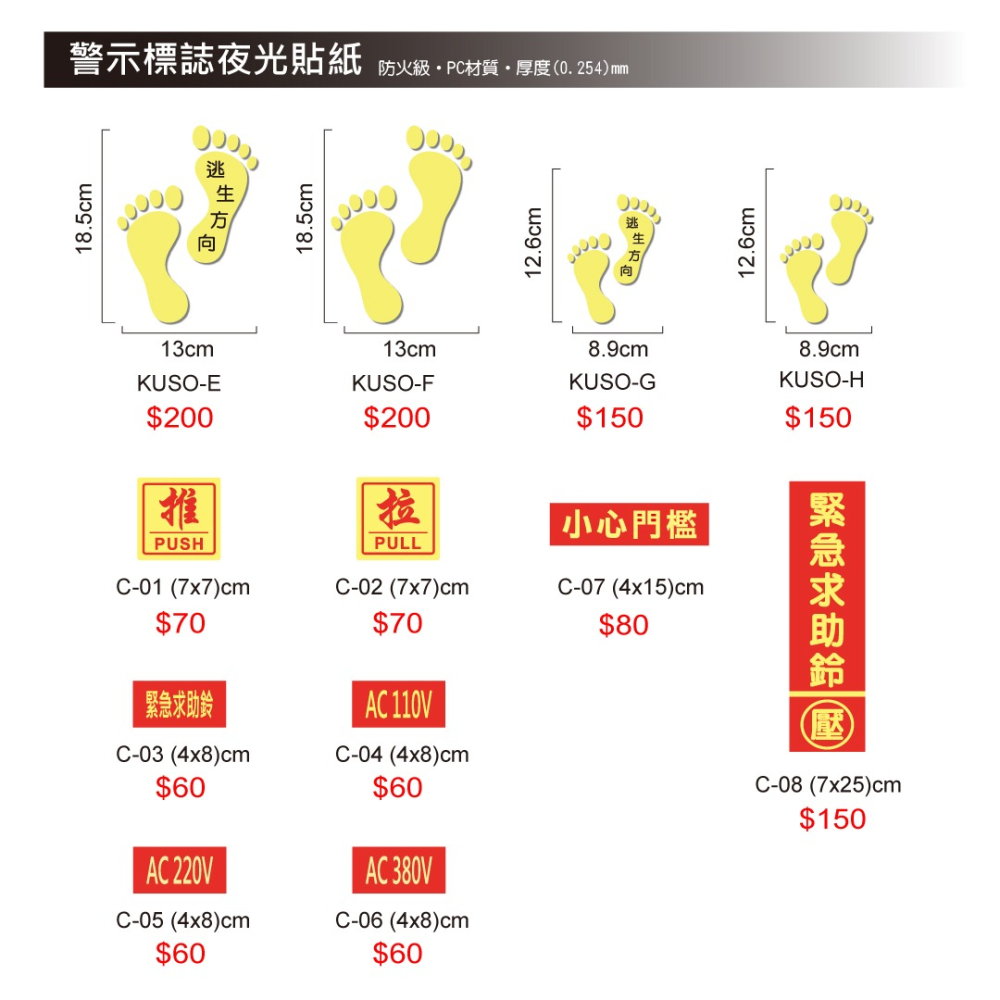 反光屋FKW 緊急出口逃生夜光貼紙 疏散方向指示 火災停電 學校工廠大樓 安全性提升 工作場所 含稅開發票 路線指引-細節圖9