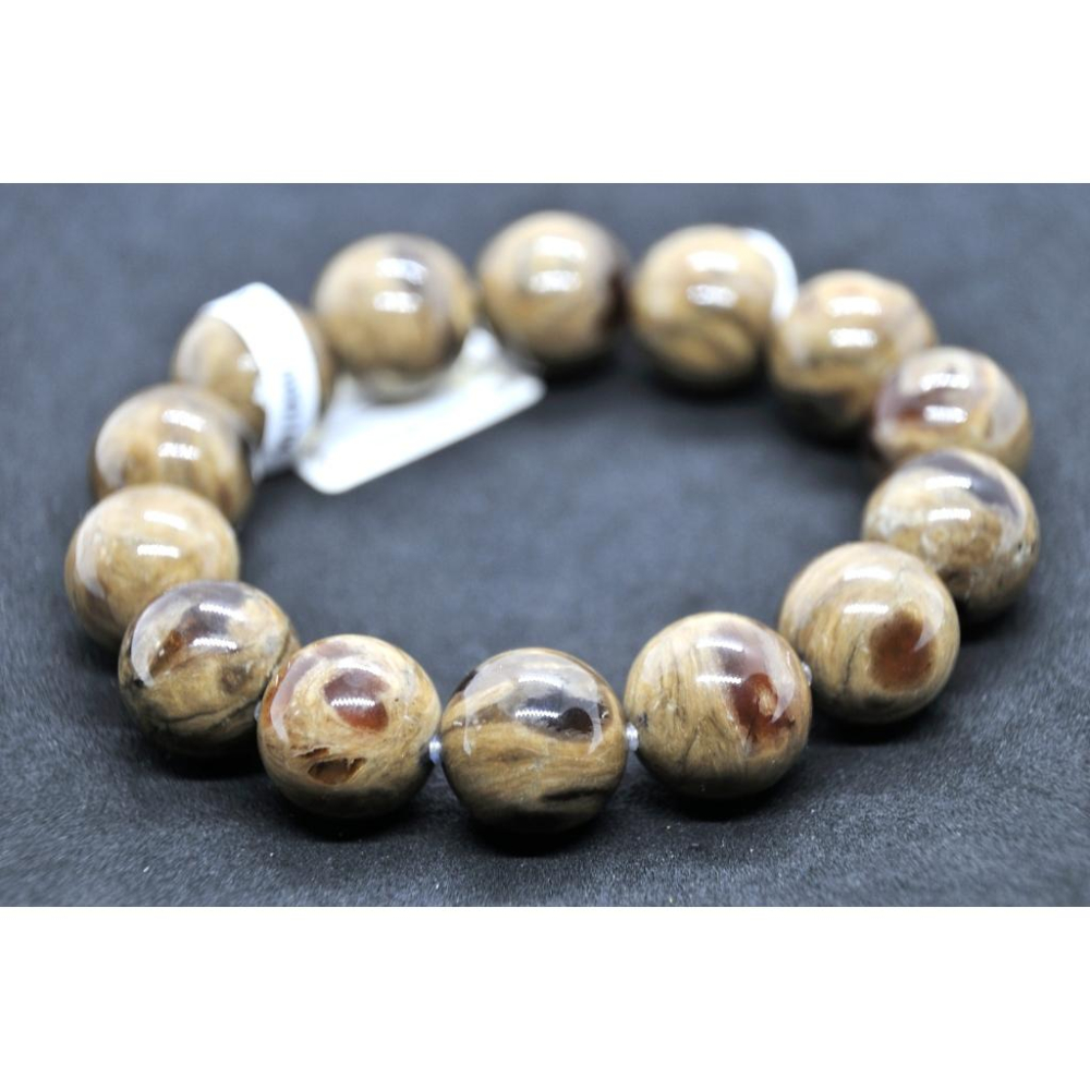 緬甸琥珀 棕紅珀 紫羅蘭珀 金棕珀 棕紅珀溶洞手串16mm18手圍(精品貨)(付產地證書)-細節圖2