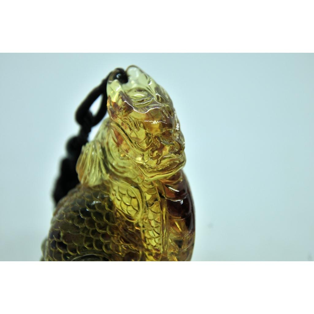 多米尼加藍珀 多明尼加藍珀 藍珀火麒麟(付大師收藏證書)(付GIC檢定證書)-細節圖6