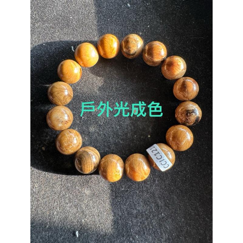 緬甸琥珀 緬甸根珀 花白根珀手串 完整度95%13.5MM17.5手圍(付產地證書)-細節圖5