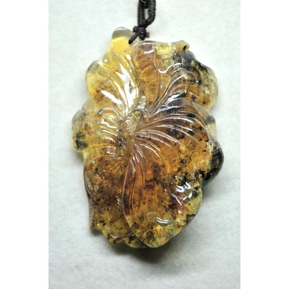 多米尼加藍珀 多明尼加藍珀 藍珀蝴蝶(付大師收藏證書)(付GIC檢定證書)-細節圖3